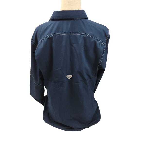 Columbia Performance Fishing Gear Lo Drag Long Sleeve Shirt Collegiate Navy Wome - Picture 7 of 12